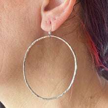 Load image into Gallery viewer, Sleek Silver Oval Hoops
