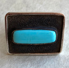 Load image into Gallery viewer, Square Ring with Campitos Turquoise
